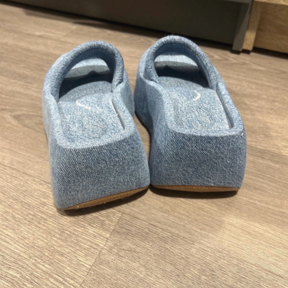 Alexander Wang Denim Blue Platform Mules - Picture 6 of 7